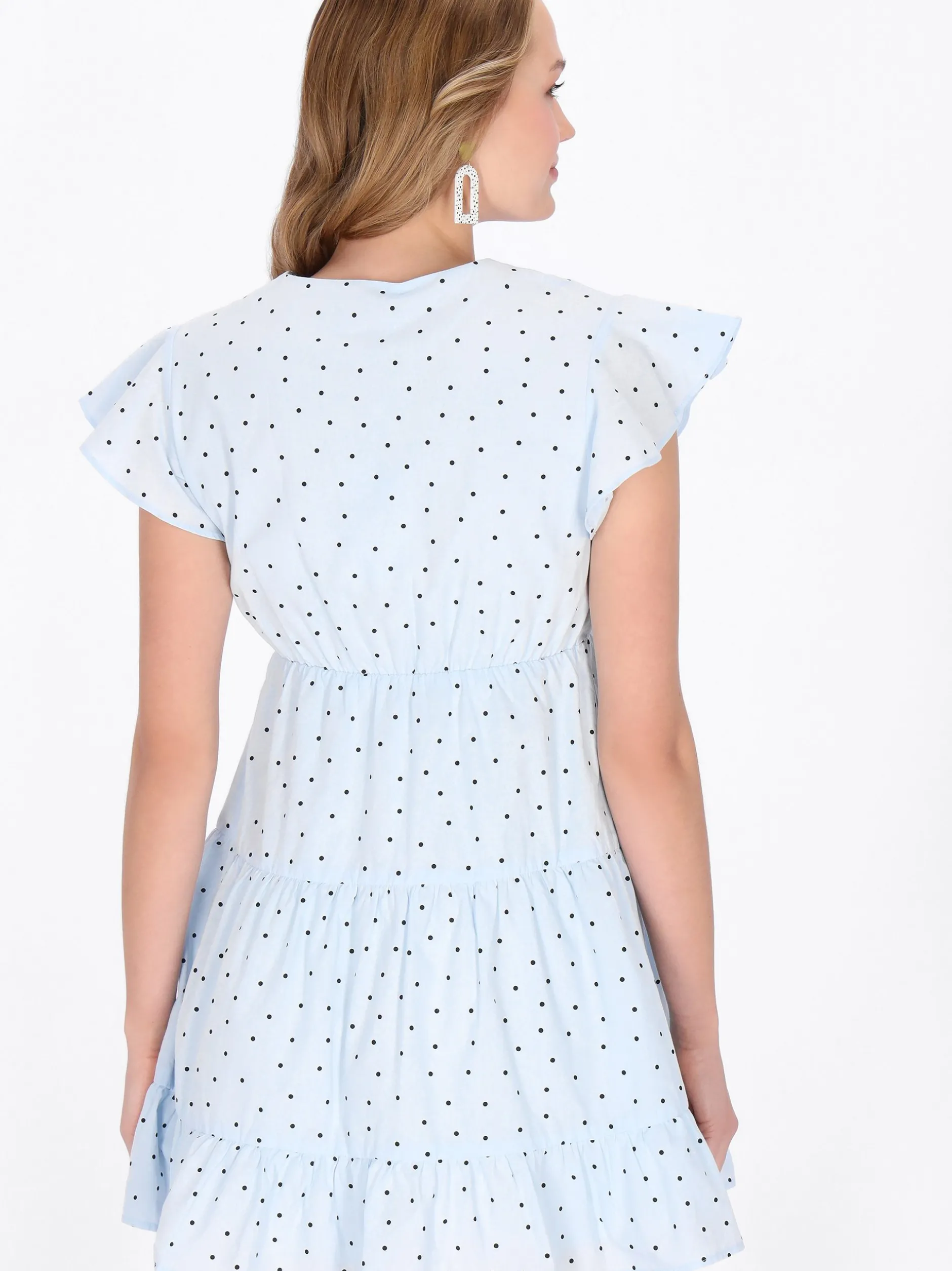 MyMo Damen Kleid in hellblau - Länge: mittel