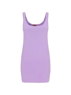 MyMo Damen Kleid in lila - Länge: mittel
