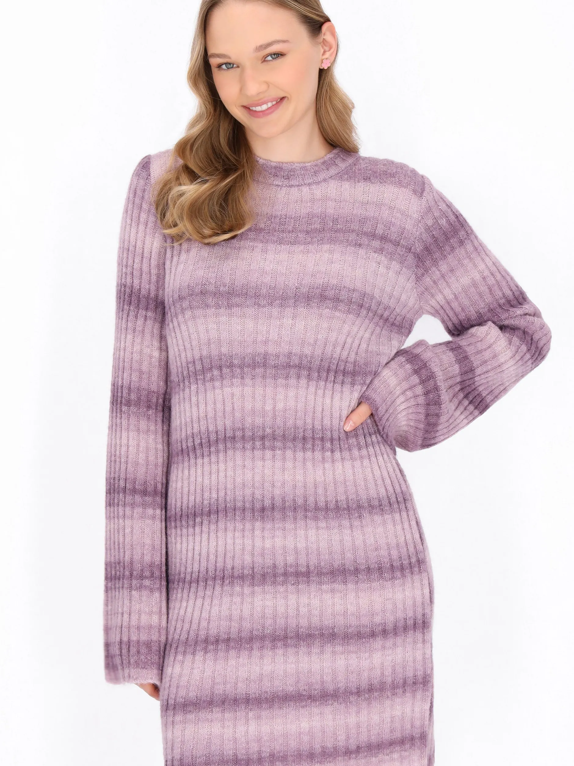 MyMo Damen Kleid in mehrfarbig - Ausschnitt: Rundhals