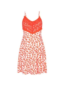 MyMo Damen Kleid in orange - Länge: kurz