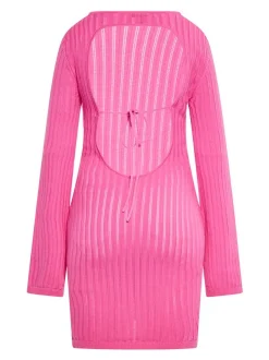 MyMo Damen Kleid in pink - Ausschnitt: Rundhals