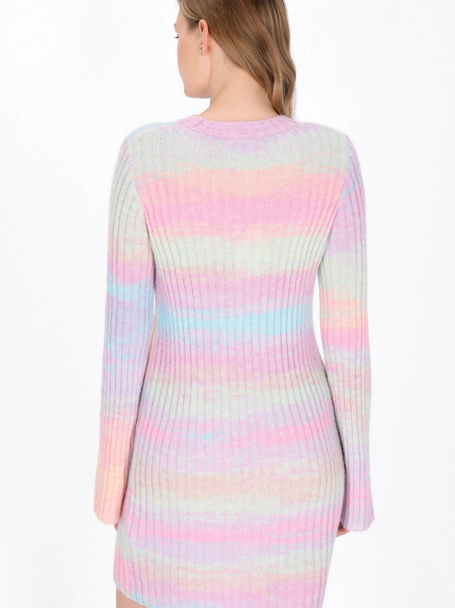MyMo Damen Kleid in rosa - Ausschnitt: Rundhals