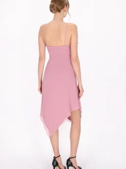 MyMo Damen Kleid in rosa - Länge: mittel
