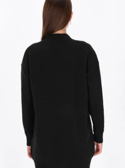 MyMo Damen Kleid in schwarz - Länge: mittel