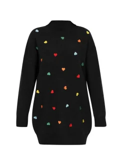 MyMo Damen Kleid in schwarz - Länge: mittel