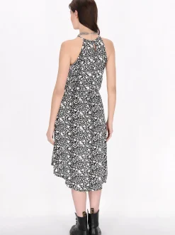 MyMo Damen Kleid in schwarz - Länge: mittel