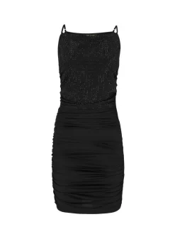 MyMo Damen Kleid in schwarz - Länge: mittel
