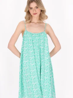 MyMo Damen Kleid in türkis - Länge: mittel
