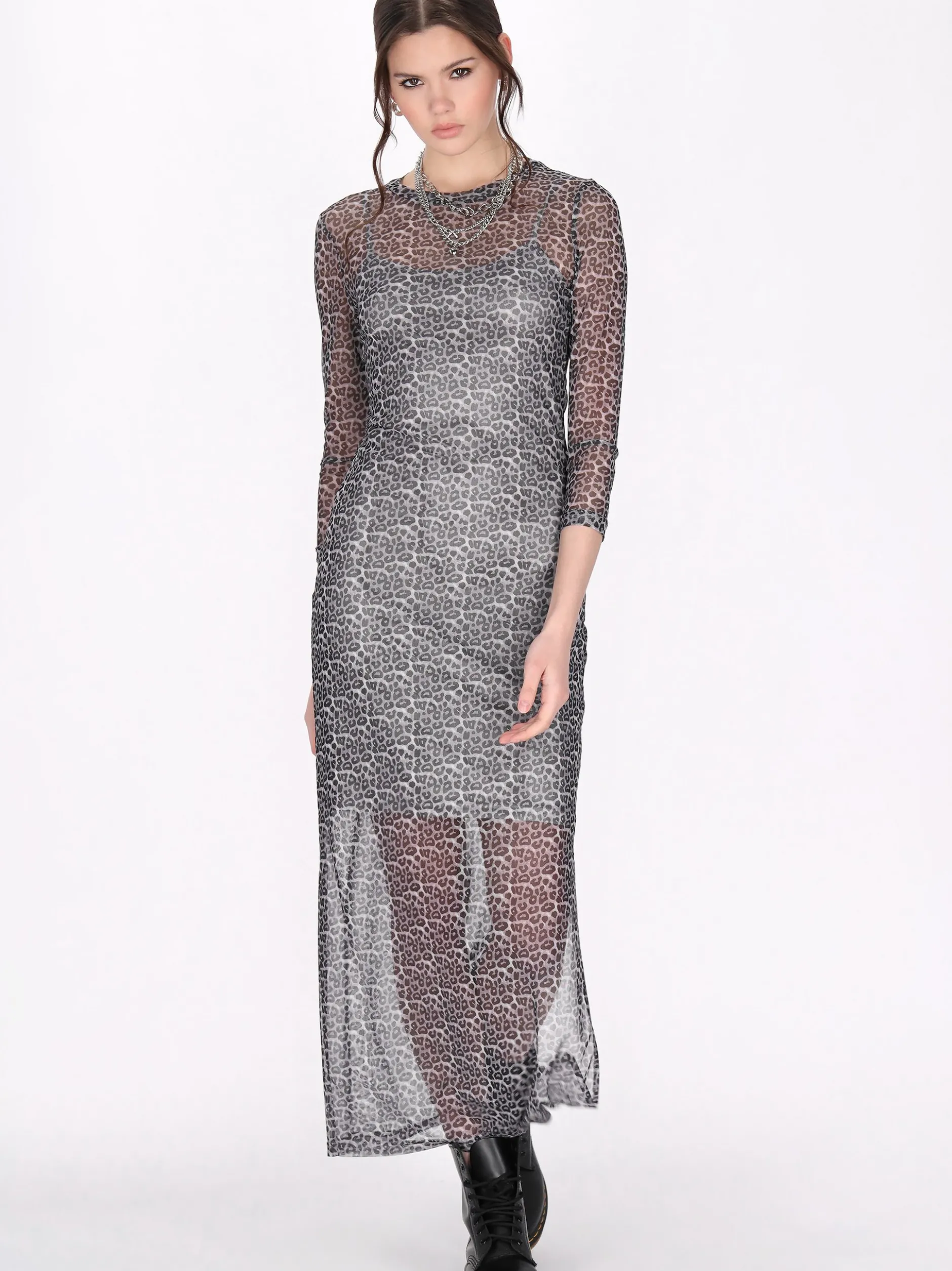 MyMo Damen Kleid in weiß - Ausschnitt: Rundhals