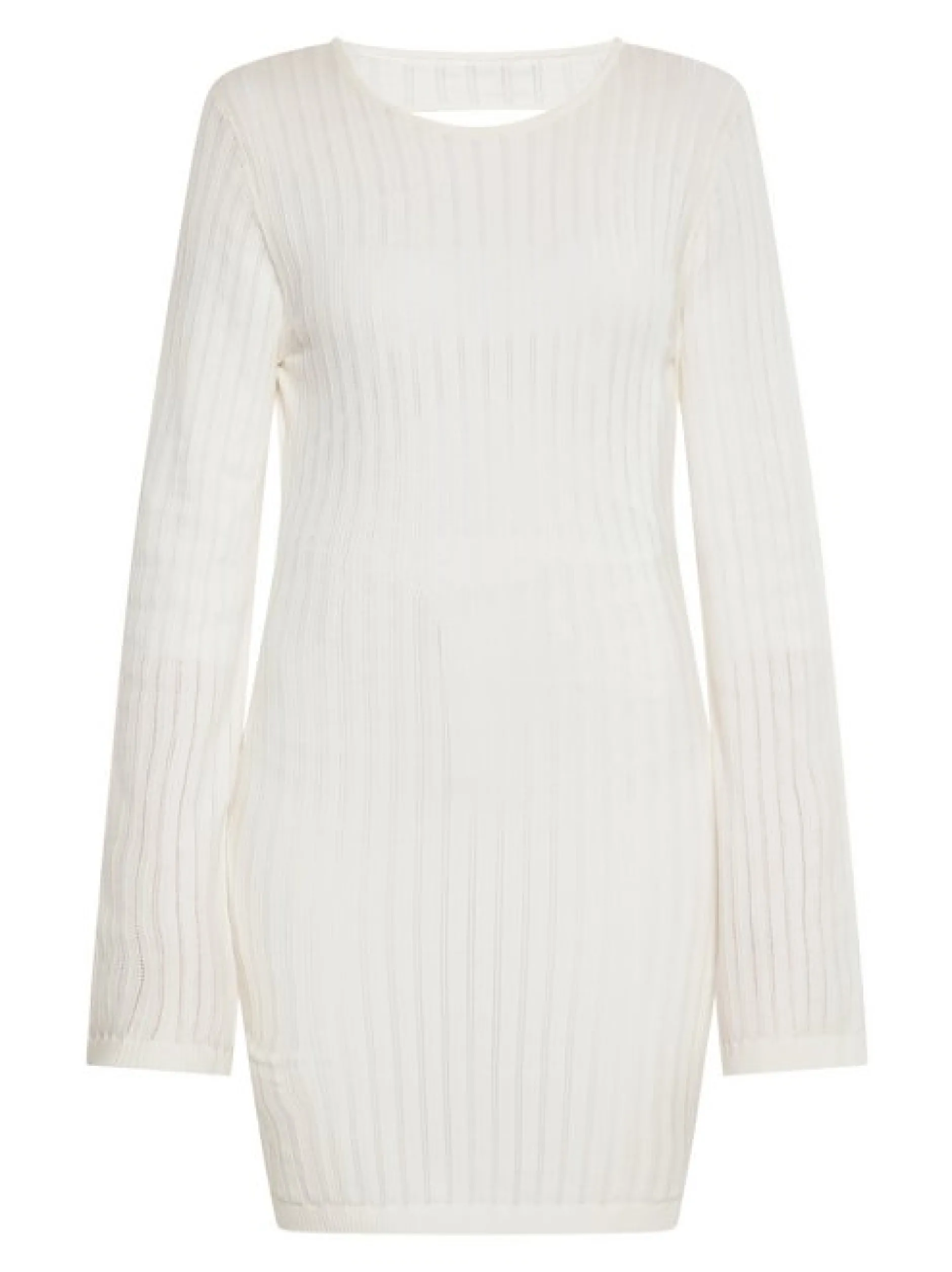 MyMo Damen Kleid in weiß - Ausschnitt: Rundhals