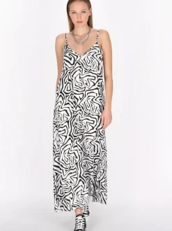 MyMo Damen Kleid in weiß - Länge: mittel