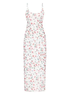 MyMo Damen Kleid in weiß - Länge: mittel