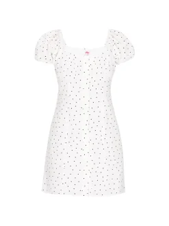 MyMo Damen Kleid in weiß - Länge: mittel