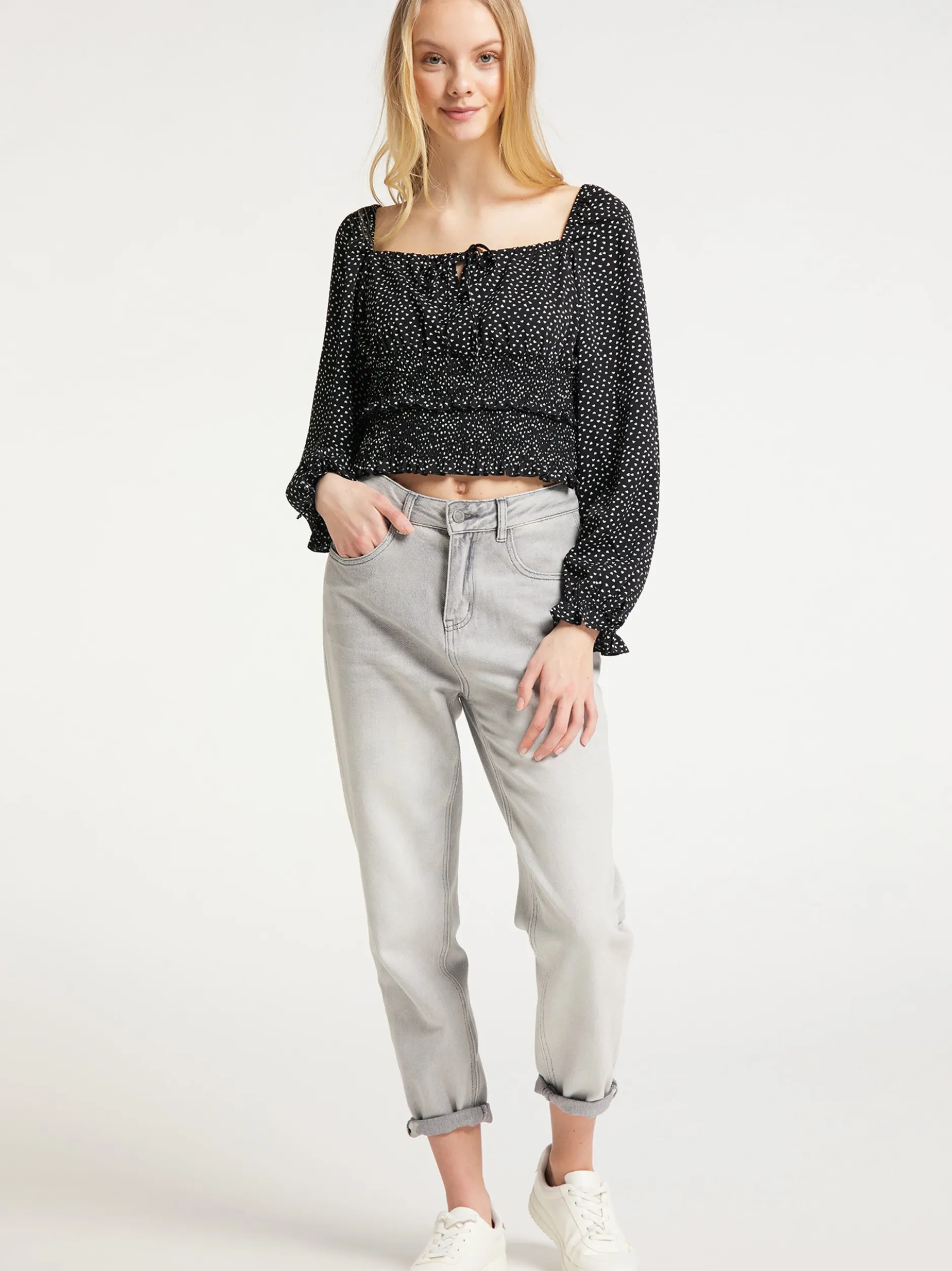 MyMo Damen Langarmshirt in mehrfarbig