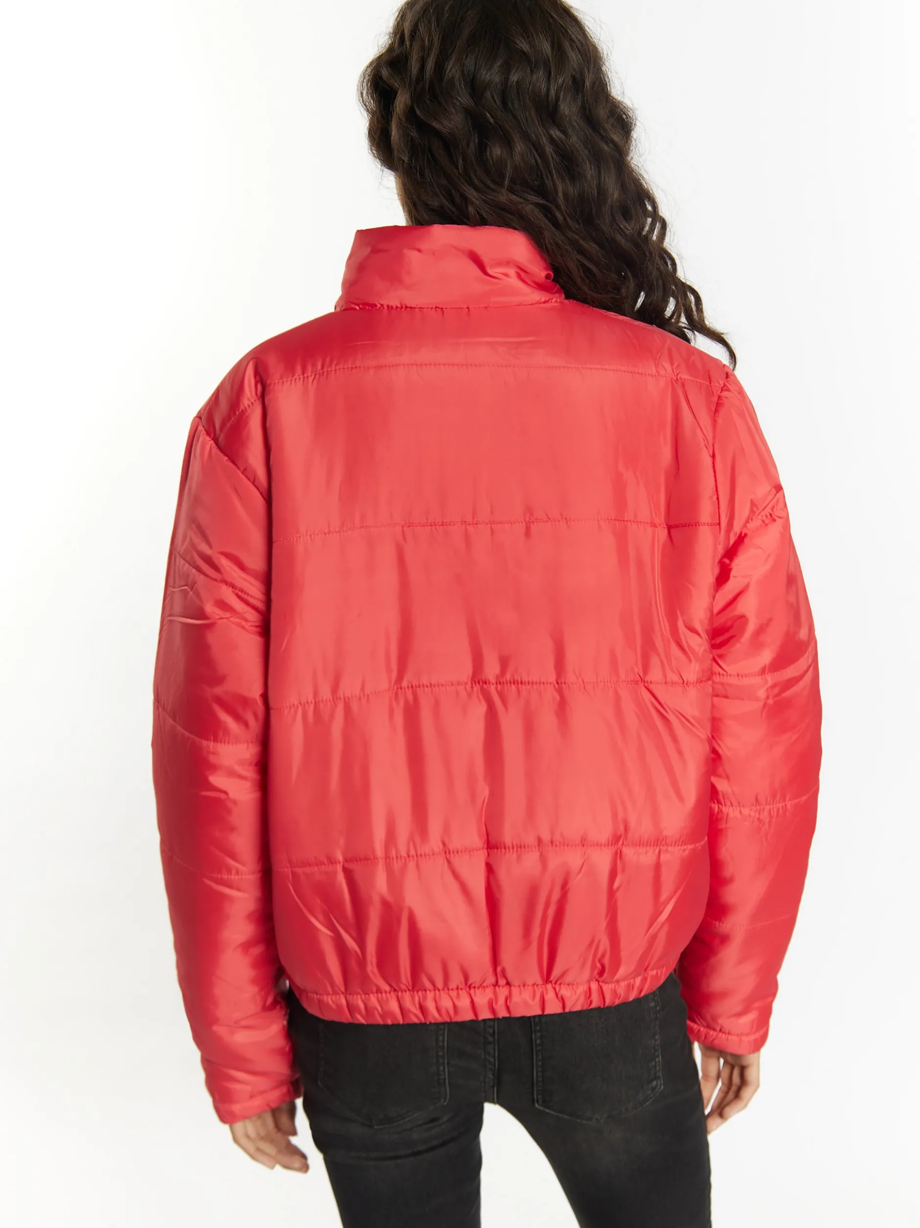 MyMo Damen Leicht wattierte Blousonjacke in rot