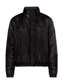 MyMo Damen Leicht wattierte Blousonjacke in schwarz