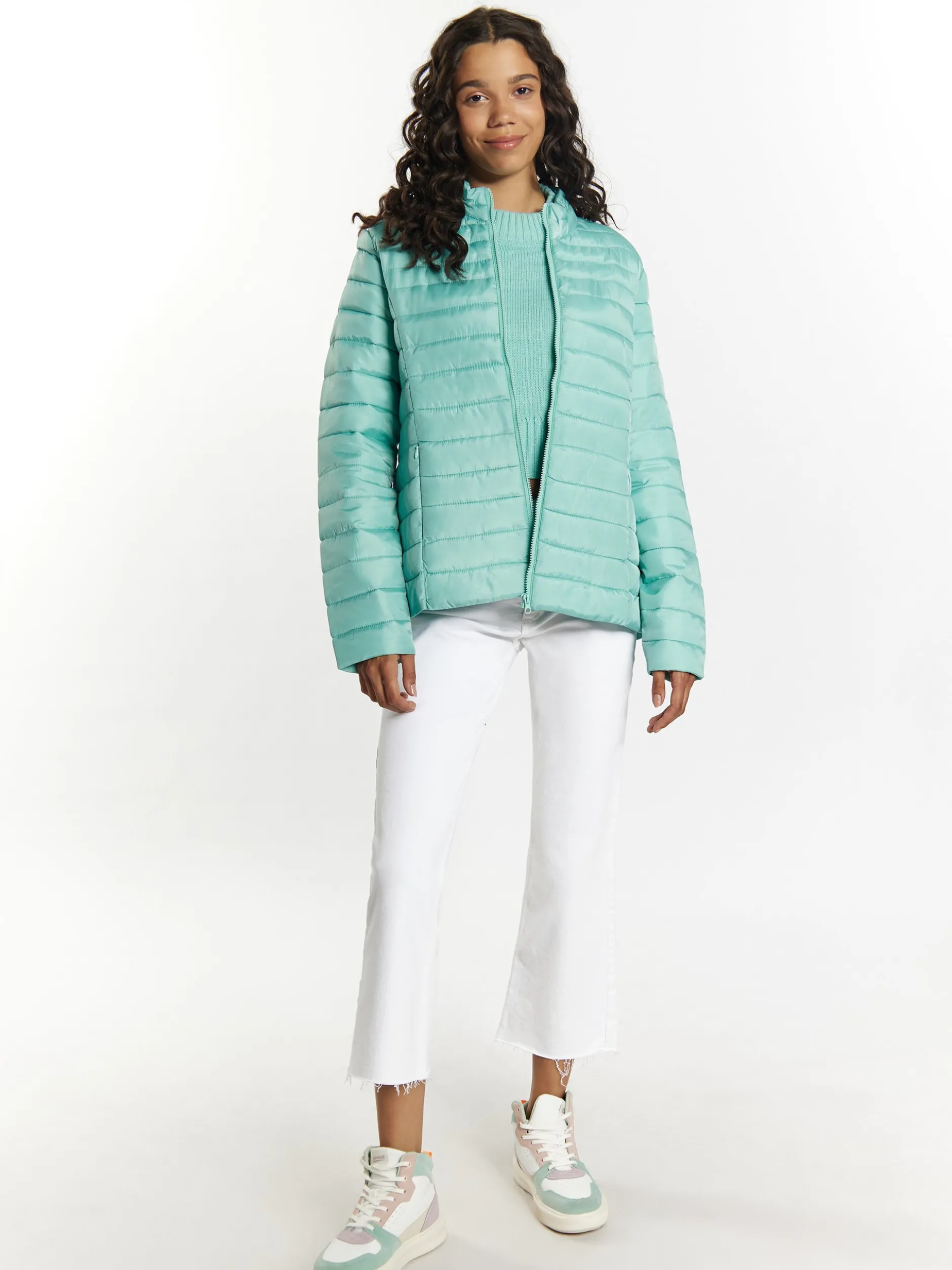 MyMo Damen Leicht wattierte Jacke in mint