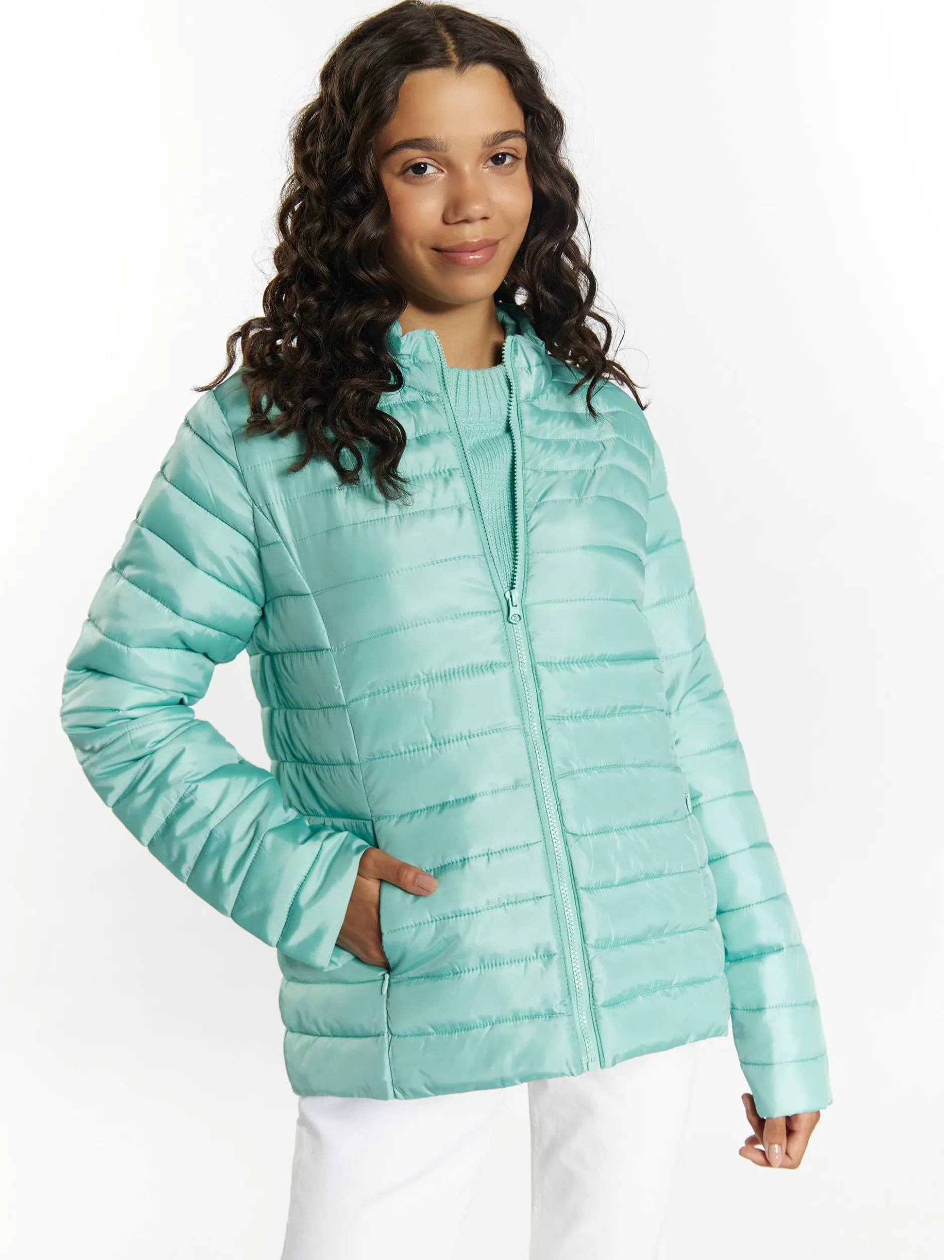 MyMo Damen Leicht wattierte Jacke in mint