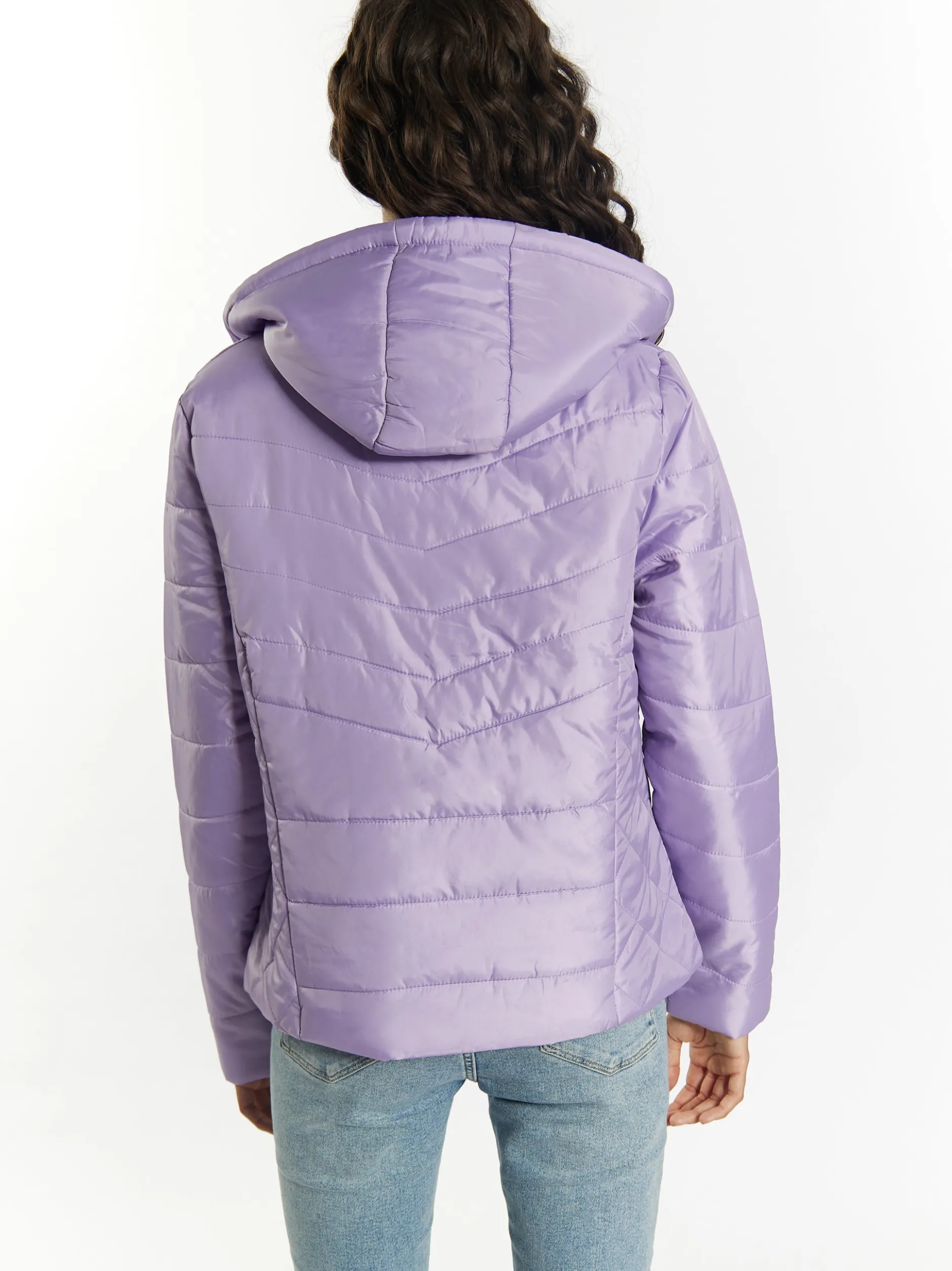 MyMo Damen Leicht wattierte Jacke in lila