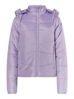 MyMo Damen Leicht wattierte Jacke in lila