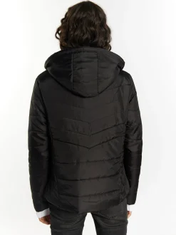 MyMo Damen Leicht wattierte Jacke in schwarz