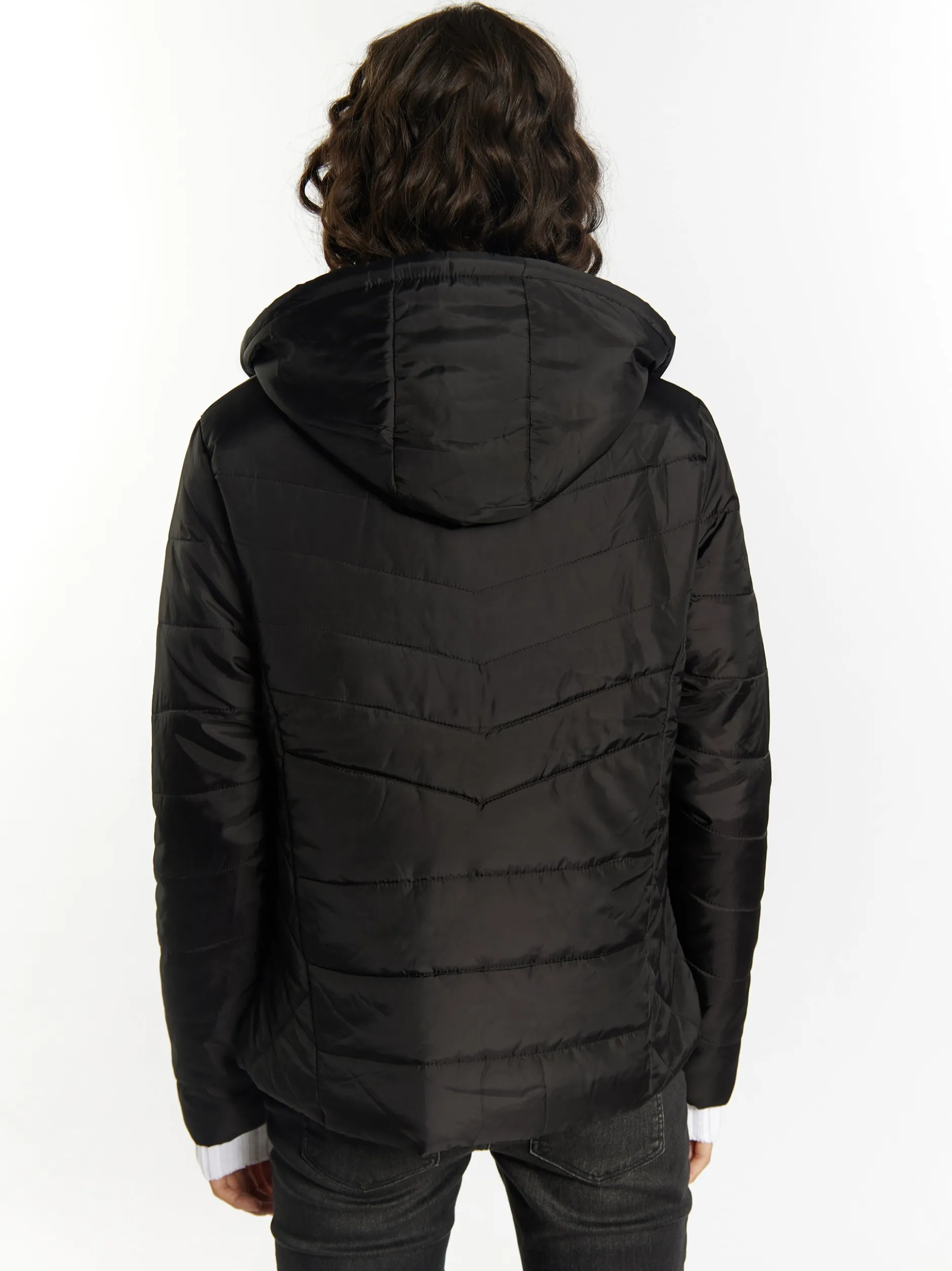 MyMo Damen Leicht wattierte Jacke in schwarz