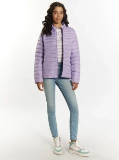 MyMo Damen Leicht wattierte Jacke in lila