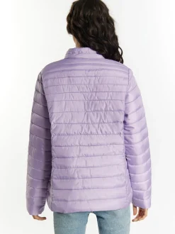 MyMo Damen Leicht wattierte Jacke in lila