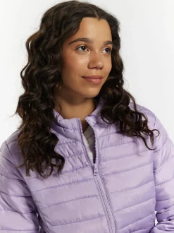 MyMo Damen Leicht wattierte Jacke in lila