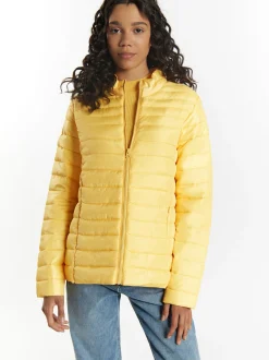 MyMo Damen Leicht wattierte Jacke in gelb
