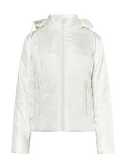 MyMo Damen Leicht wattierte Jacke in ecru
