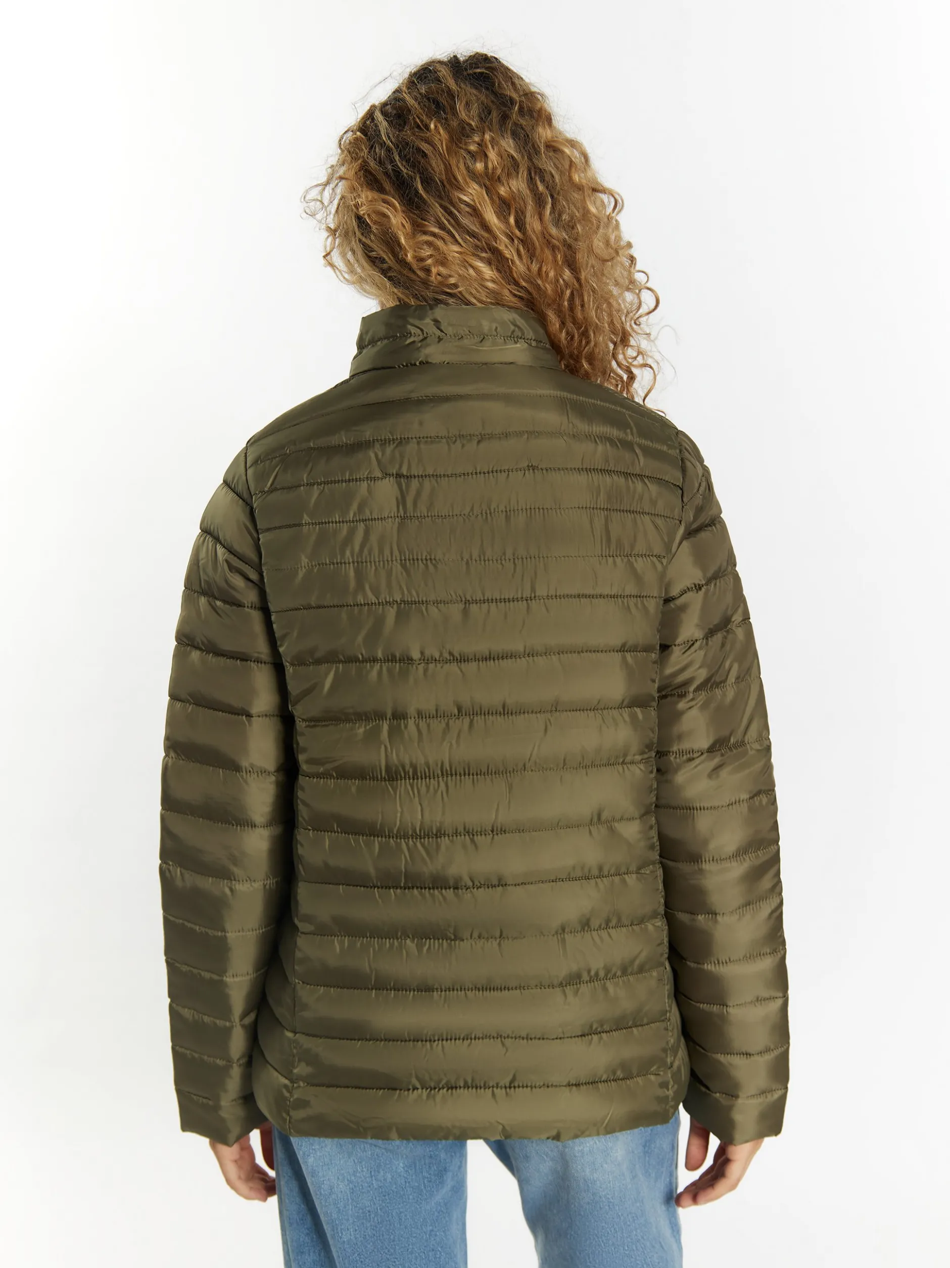 MyMo Damen Leicht wattierte Jacke in oliv