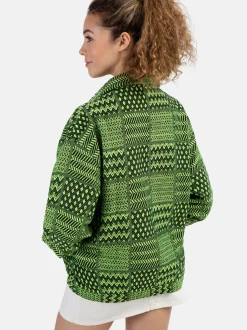 MyMo Damen Oversize-Blouson in grün