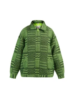 MyMo Damen Oversize-Blouson in grün