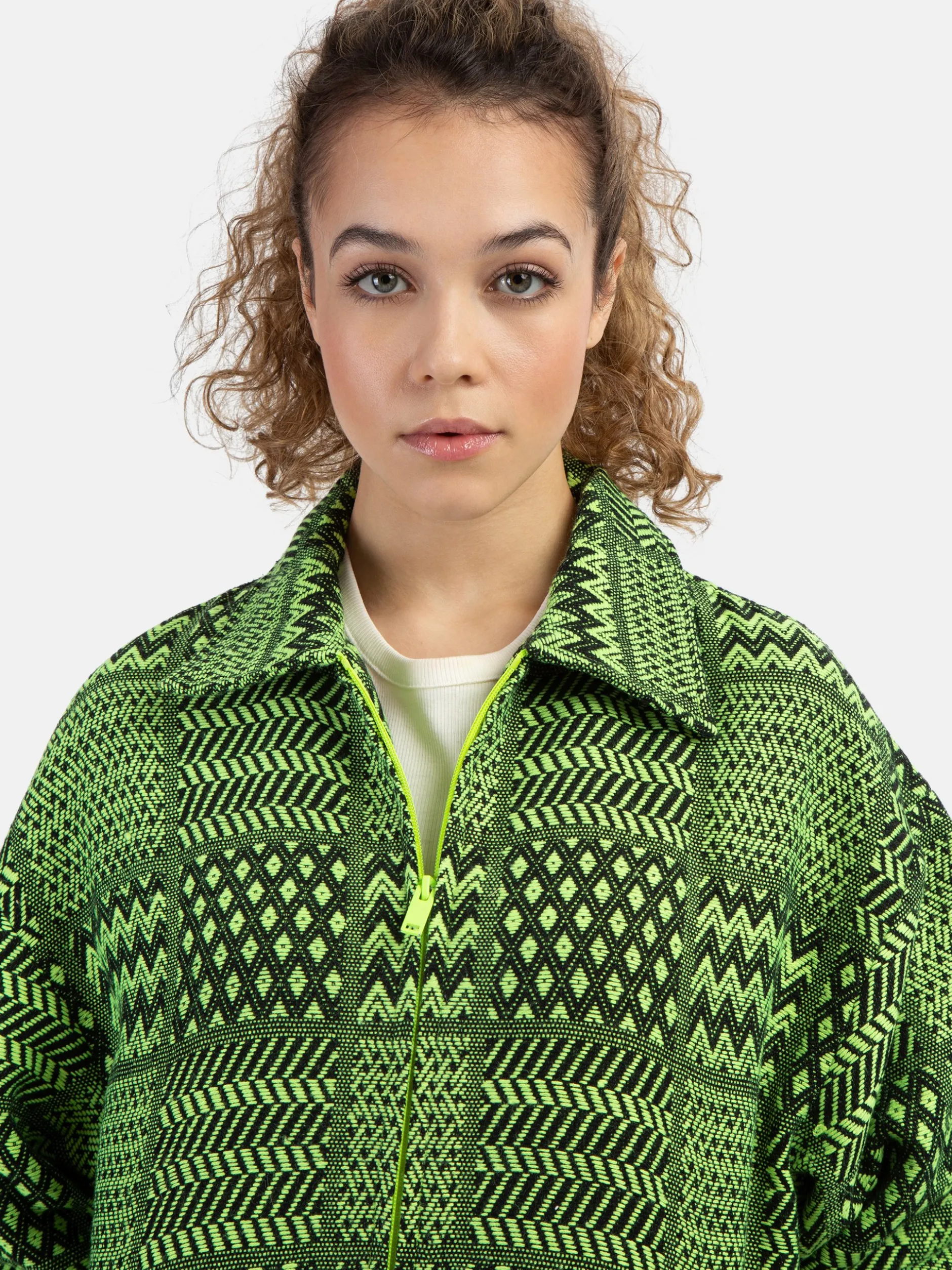 MyMo Damen Oversize-Blouson in grün