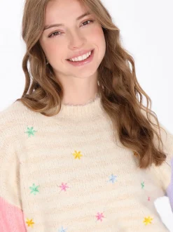 MyMo Damen Pullover in beige