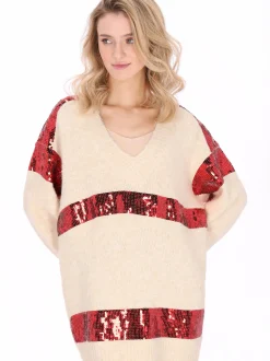 MyMo Damen Pullover in beige