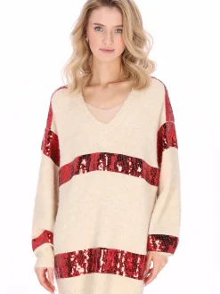 MyMo Damen Pullover in beige