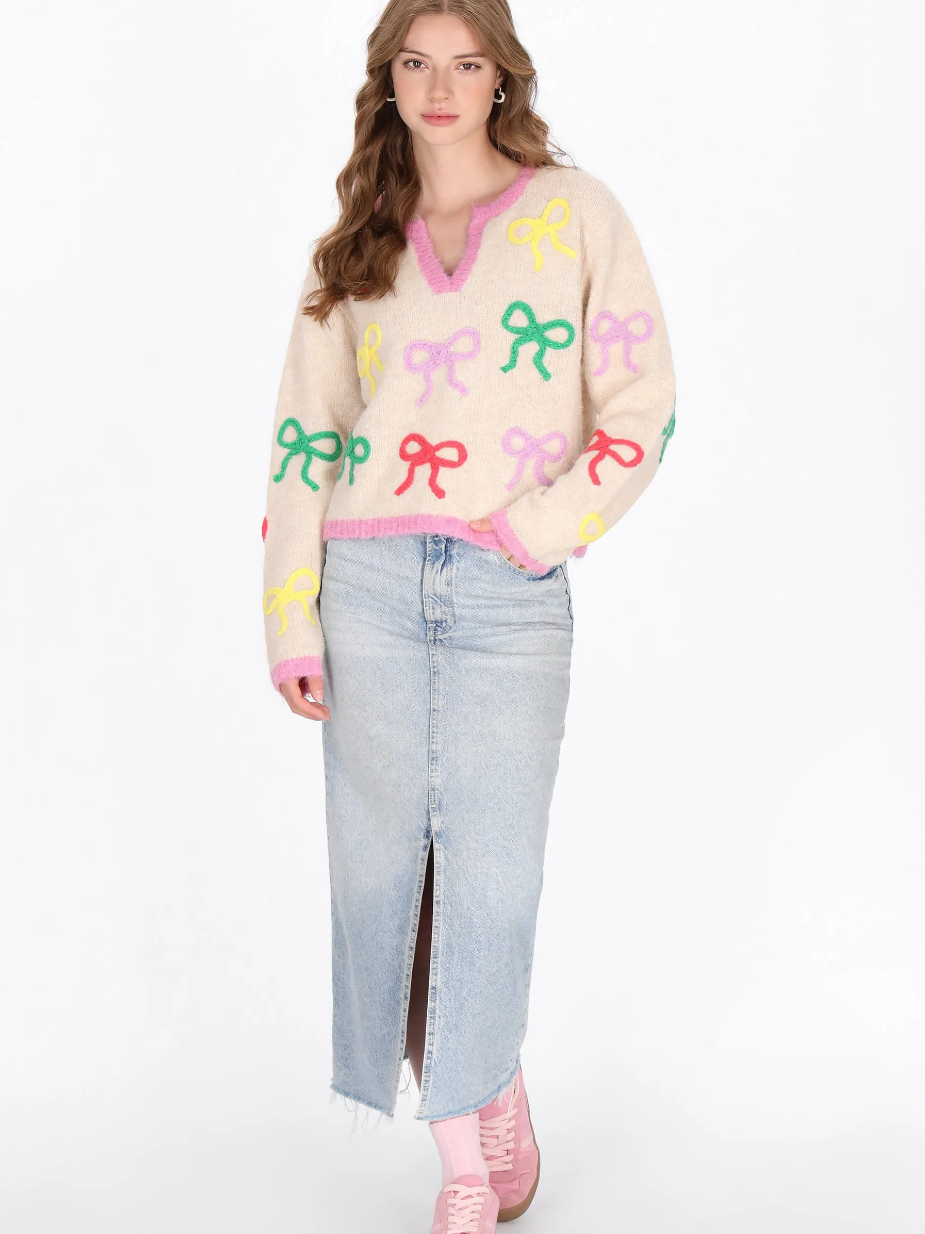 MyMo Damen Pullover in beige