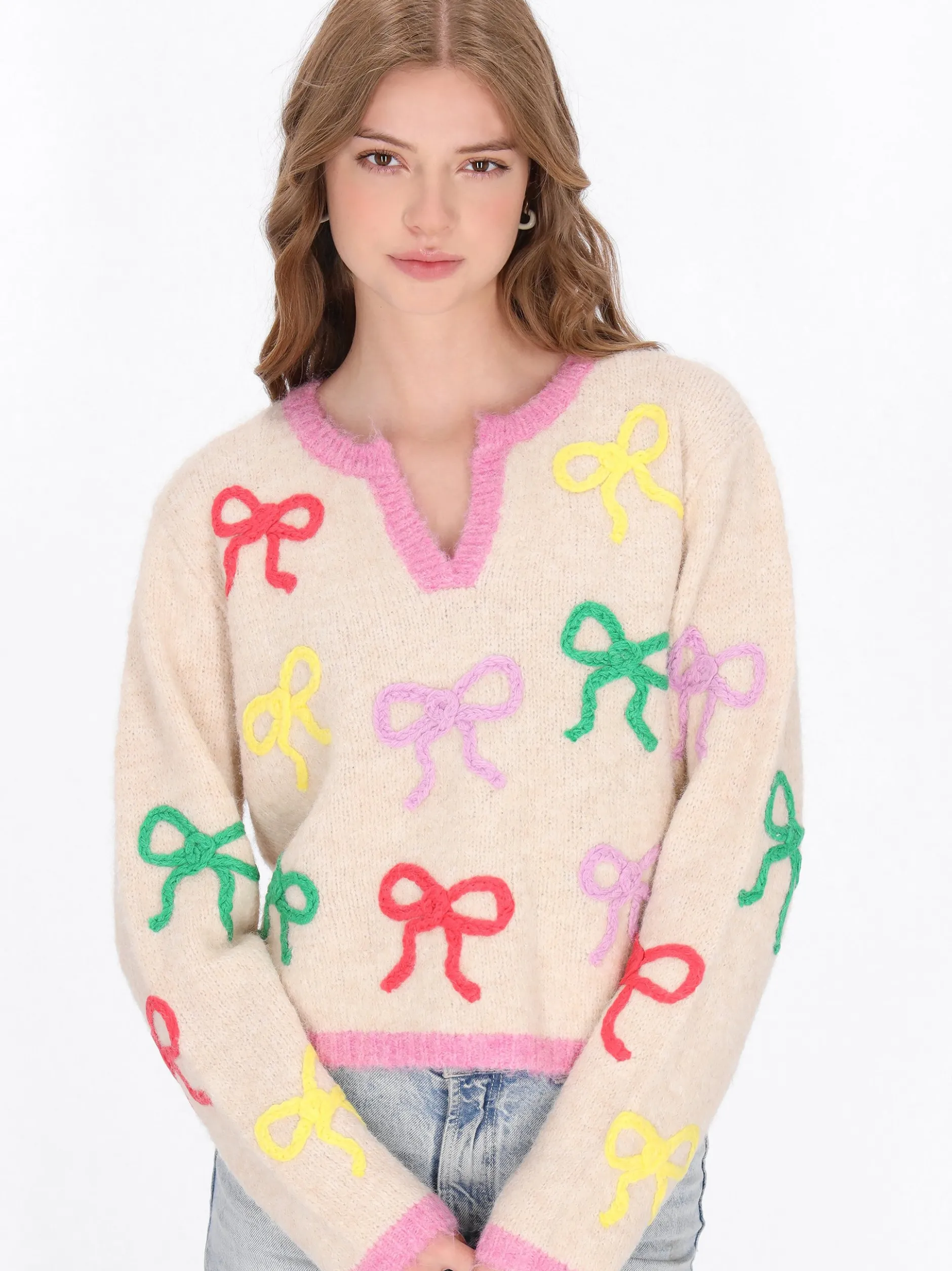 MyMo Damen Pullover in beige