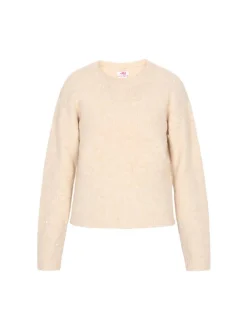 MyMo Damen Pullover in beige - Ausschnitt: Rundhals