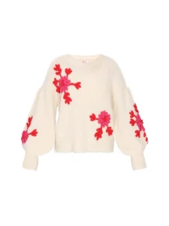 MyMo Damen Pullover in beige - Ausschnitt: Rundhals