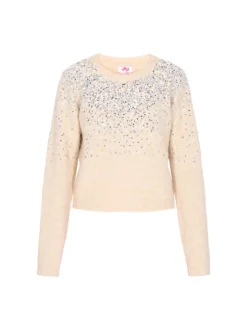 MyMo Damen Pullover in beige - Ausschnitt: Rundhals