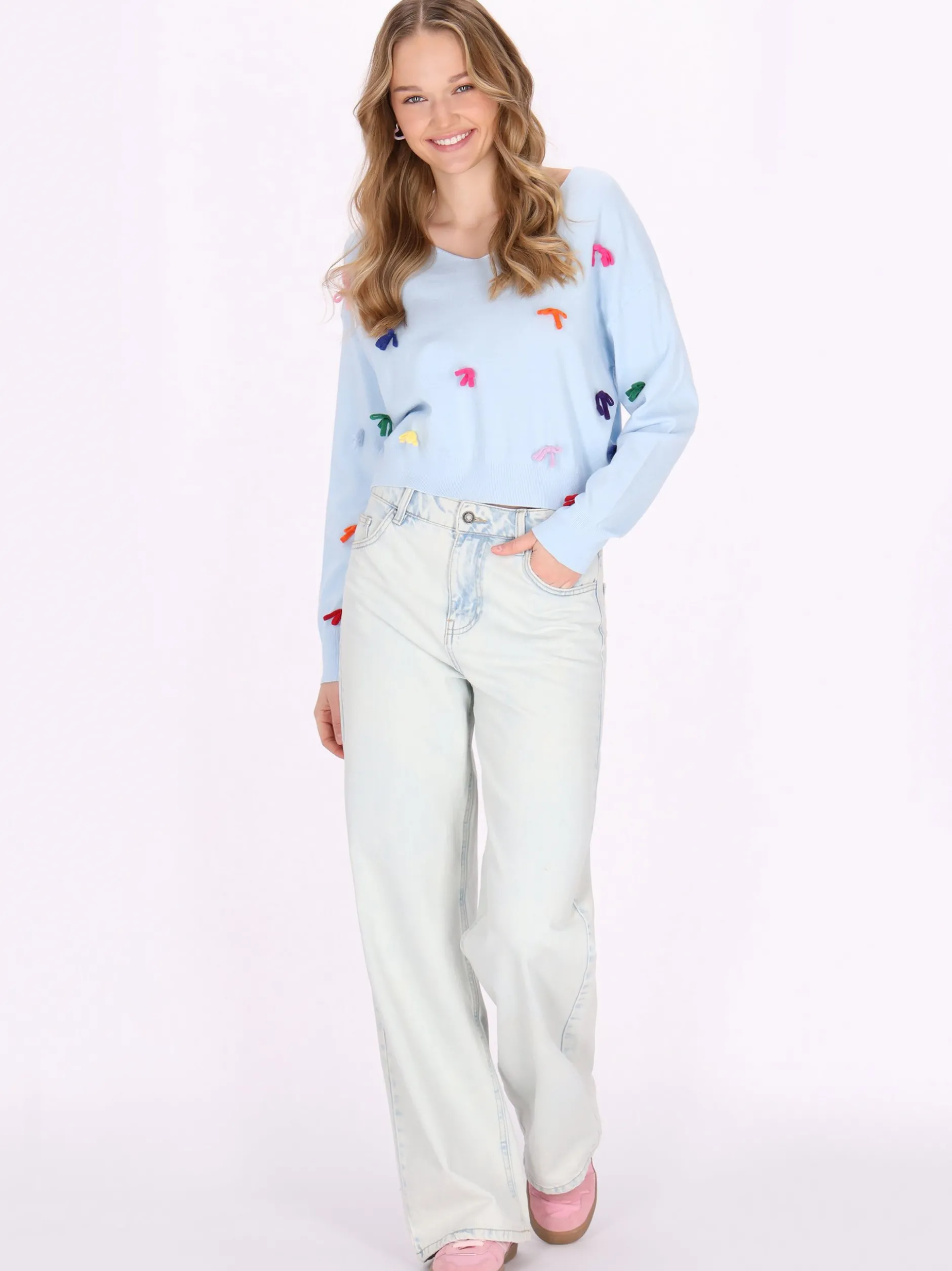 MyMo Damen Pullover in blau