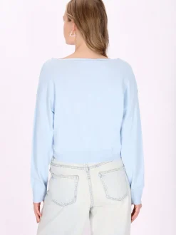 MyMo Damen Pullover in blau