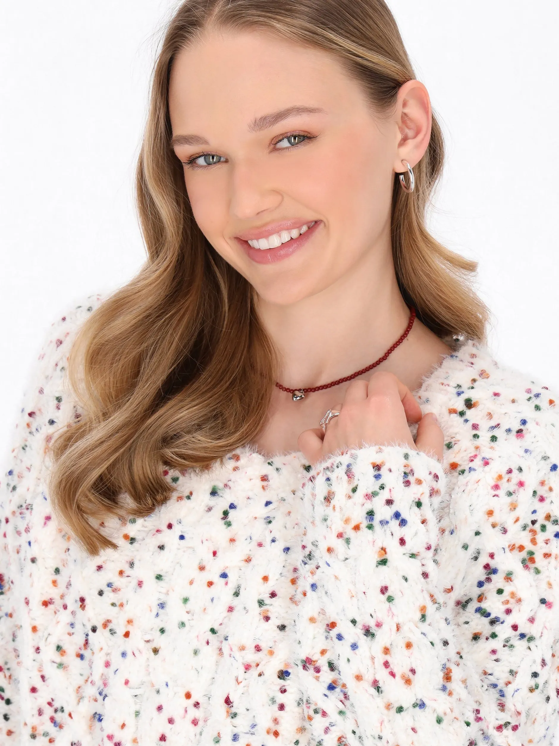 MyMo Damen Pullover in ecru