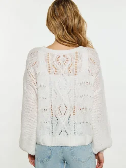MyMo Damen Pullover in ecru - Ausschnitt: Rundhals