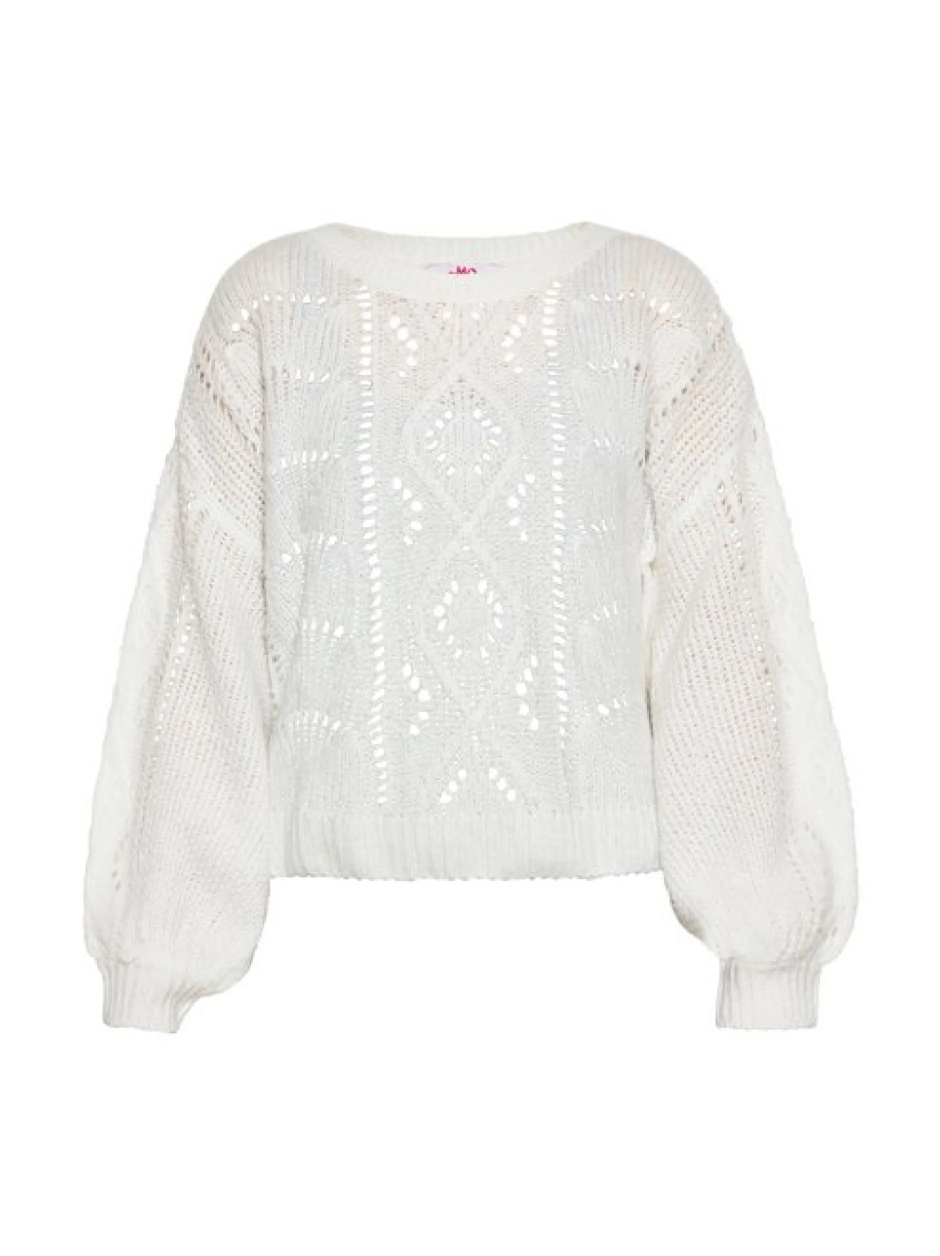 MyMo Damen Pullover in ecru - Ausschnitt: Rundhals