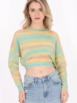 MyMo Damen Pullover in gelb
