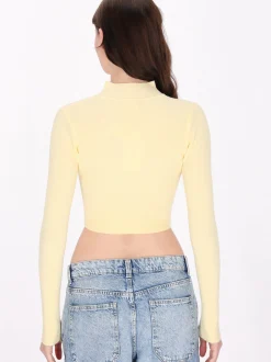 MyMo Damen Pullover in gelb